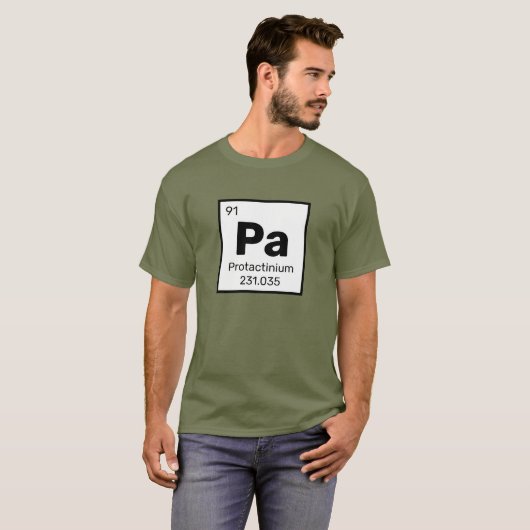 Protactinium / Periodiek Tafel - PA Element T-shir T-shirt (Voorkant volledig)