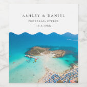 Protaras Beach Cyprus Wijn Etiket (Enkel label)