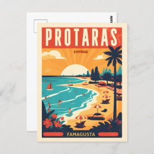Protaras cyprus vakantie op strand cadeau Briefkaart