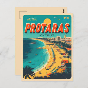 Protaras cyprus vakantie op strand cadeau Briefkaart