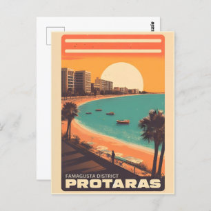 Protaras cyprus vakantie op strand cadeau Briefkaart