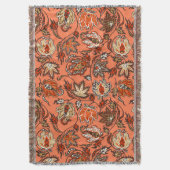 Protea Batik Hawaiian Tropical Throw Blanket Deken (Voorkant Verticaal)