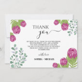 Protea Bloemtuin Dank u bruiloft Kaart (Voorkant)