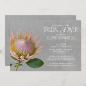 Protea Bridal Shower-uitnodigingen Kaart (Voorkant / Achterkant)