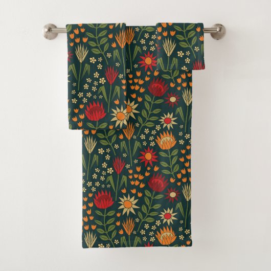 Protea Floral Block Imprimer Millefleur darnes (En situation)