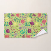 Protea Floral Block Imprimer Millefleur vert pâle (Serviette à main)