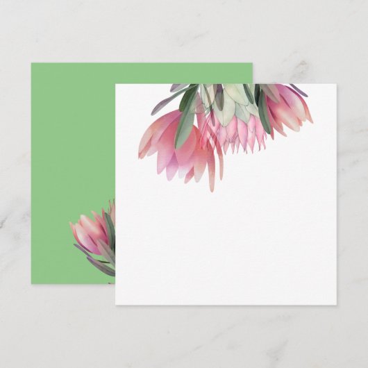 Protea flower invitation (Devant / Derrière)