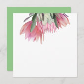 Protea flower invitation bedankkaart (Voorkant / Achterkant)
