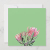 Protea flower invitation bedankkaart (Achterkant)