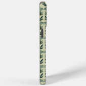 Protea Flower Pattern Coral Sage Tones iPhone Case (Achterkant / Rechts)