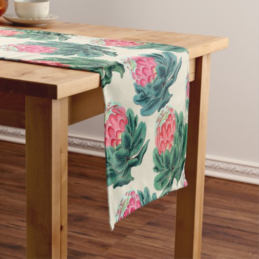 Protea Flowers Pattern Korte Tafelloper (Voorbeeld)