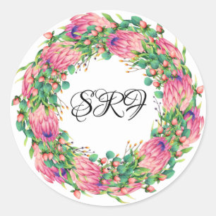  Protea krans Monogram Sticker