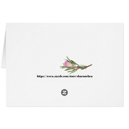Protea Notecard (Achterkant Horizontaal)