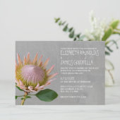 Protea Wedding Invitations Kaart (Staand voorkant)