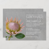 Protea Wedding Invitations Kaart (Voorkant / Achterkant)