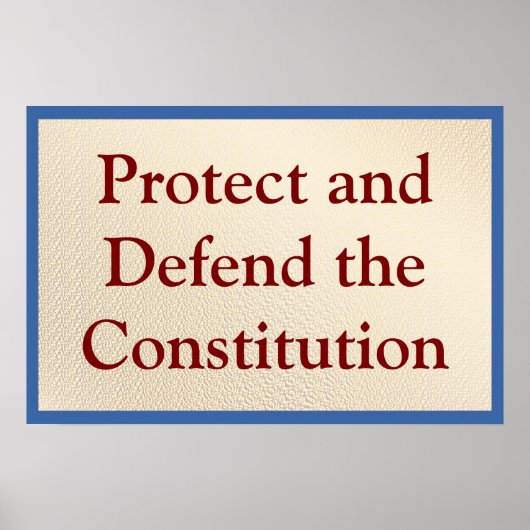 Protect and Defend the Constitution Poster (Voorkant)