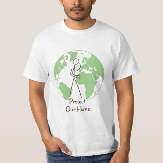 Protect Our Home" Earth T-Shirt | Environmental Co (Voorkant)