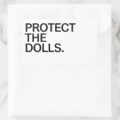 Protect The Dolls Rechthoekige Sticker (Tas)