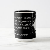 Protect The Executor - AI Agent Tweekleurige Koffiemok (Center)