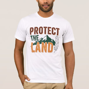 "Protect the Land" Eco-vriendelijke bergnatuur T-shirt