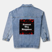 Protect Thy Neighbor Denim Jas Jacket (Achterkant)