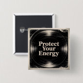 Protect Your Energy Vierkante Button 5,1 Cm (Voorkant /achterkant)