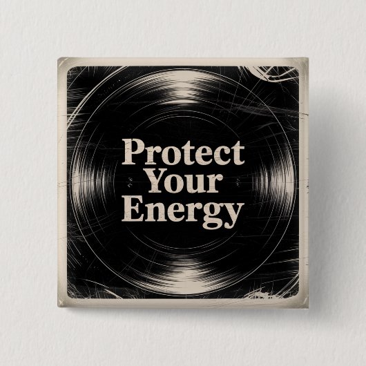 Protect Your Energy Vierkante Button 5,1 Cm (Voorkant)