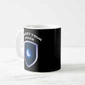 Protect Your Peace Inspirational Mug – Moon Shield (Devant gauche)