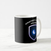 Protect Your Peace Inspirational Mug – Moon Shield Koffiemok (Voorkant rechts)