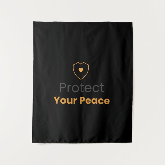 Protect Your Peace – Minimal Motivational Wall Tap Wandkleed (Voorkant)