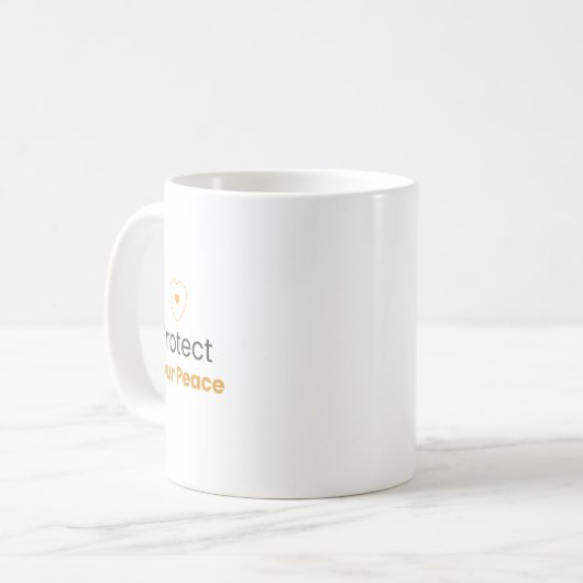 Protect Your Peace Minimal Quote Mug (Devant gauche)
