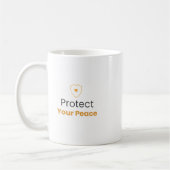 Protect Your Peace Minimal Quote Mug (Gauche)