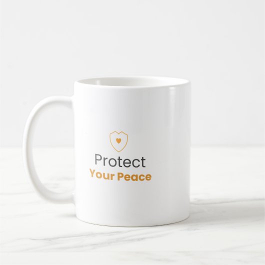 Protect Your Peace Minimal Quote Mug Koffiemok (Links)