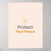 Protect Your Peace – Minimal Quote Poster (Devant)