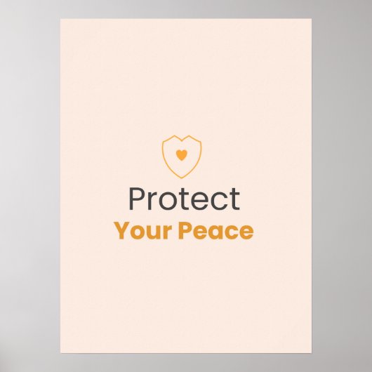 Protect Your Peace – Minimal Quote Poster (Devant)