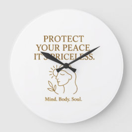 Protect Your Peace — Minimalist Self-Care Quote Grote Klok