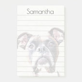 Protection de notes de post-it de chien de boxeur (Devant)