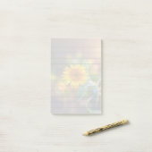 Protection de notes de post-it de la fleur 4x6 de (Sur un bureau)