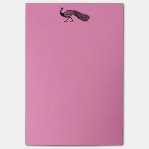 Protection de notes fière de post-it de paon