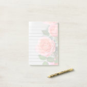 Protection de notes rose de post-it des roses 4x6 (Sur un bureau)