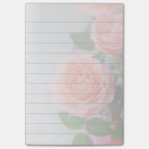 Protection de notes rose de post-it des roses 4x6