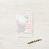 Protection des notes de post-it de bouledogue (Sur un bureau)