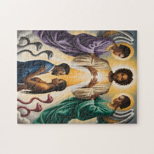Protection Divine Black Couple Puzzle (Horizontal)