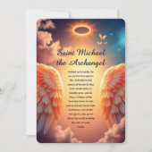 Protection et force Carte de prière St Michael (Devant)