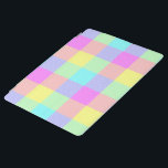 Protection iPad À damiers Pastel Rainbow<br><div class="desc">Ce design lumineux et coloré a un motif à carreaux / carré légèrement texturé dans un arc-en-ciel vif de couleurs pastel. C'est un motif de damier élégant,  dynamique et joli,  qui ressemble à un printemps. Profitez-en en l'état ou utilisez-le comme arrière - plan pour vos textes et photos.</div>