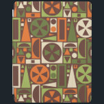 Protection iPad Abrégé sur moderne la rétro moitié du siècle<br><div class="desc">Les ces années 1950 originales et rétros/motif géométrique abstrait mi-mod des années 1960 est faites de triangles, carrés, rectangles et cercles. Il a conçu aux nuances vintages de l'orange, du vert et de la crème sur un arrière - plan brun. Répétitions de ce jolies motif sans problème. Il est pour...</div>