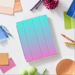 Protection iPad abstrait rose cinglé bleu turquoise ombre<br><div class="desc">Accessoires de mode couleur mermaid abstrait rose girly. coton couleur bonbons accessoires de mode.</div>