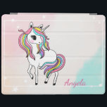 Protection iPad Adorable Unicorn Magique Stars Ombre<br><div class="desc">Adorable licorne magique. Un design élégant et sophistiqué.</div>