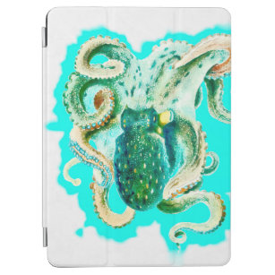 Protection iPad Air Aquarelle octopique Turquoise