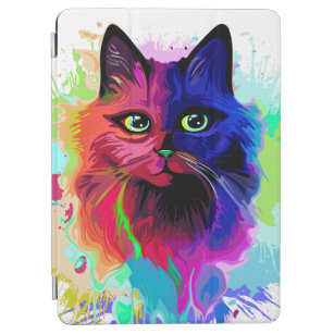 Protection iPad Air Cat Trippy Psychedelic Pop Art
